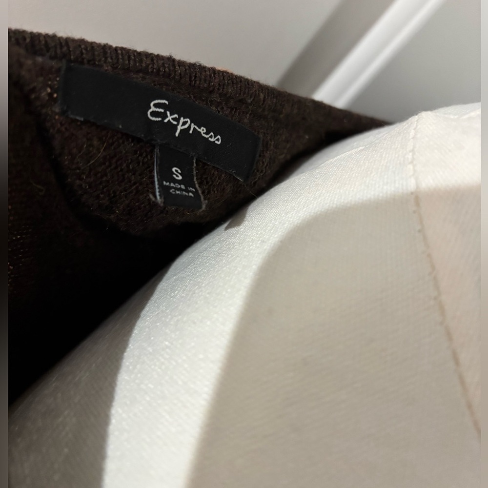 vintage 2000s Express brown knit empire waist top/dress - Picture 5 of 8